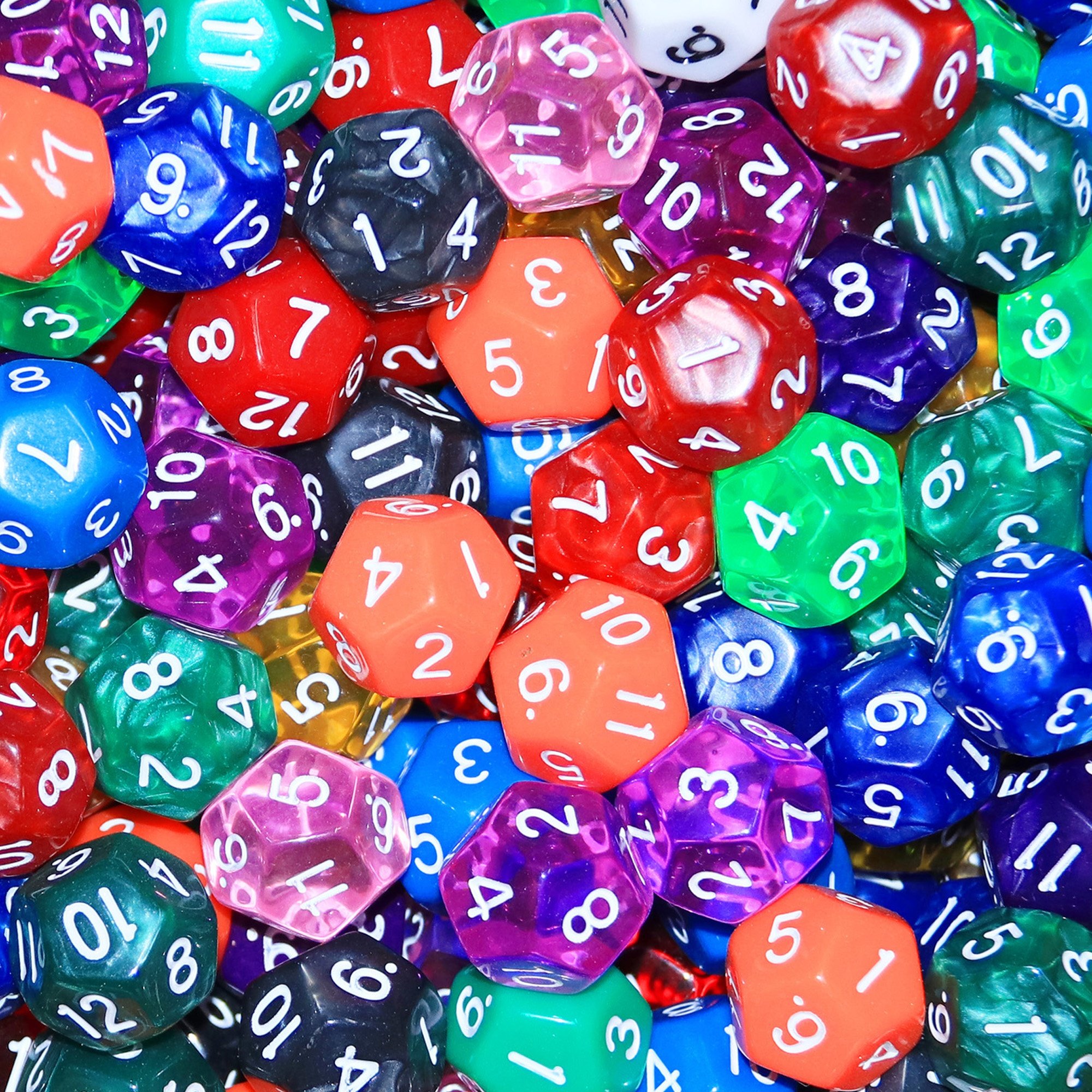 2000pcs Dice Bulk Acrylic Dice d4~d20 multi sided for dnd and rpg games wholesale