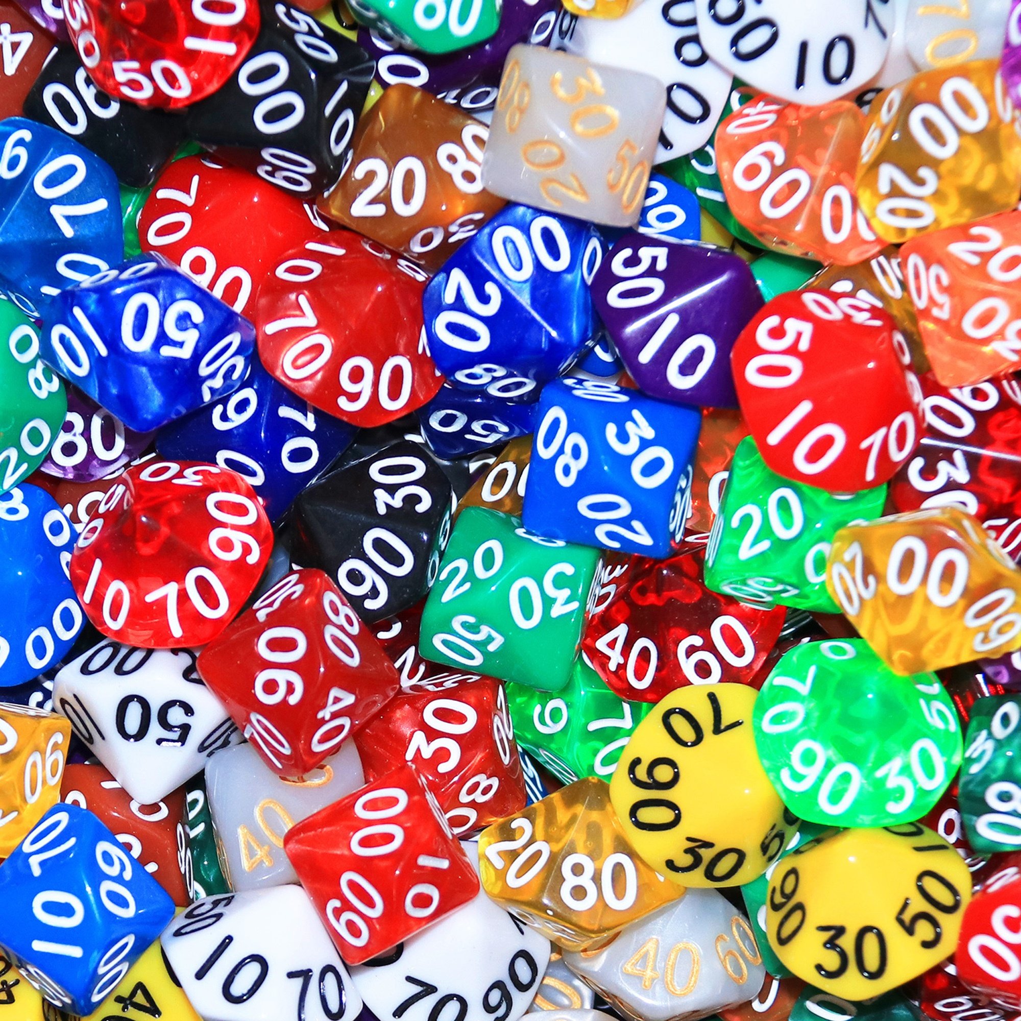 2000pcs Dice Bulk Acrylic Dice d4~d20 multi sided for dnd and rpg games wholesale