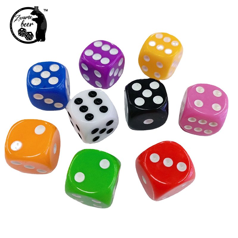 custom D6 Solid color fillet dice 12/14/16/18/20mm resin dice games custom dice