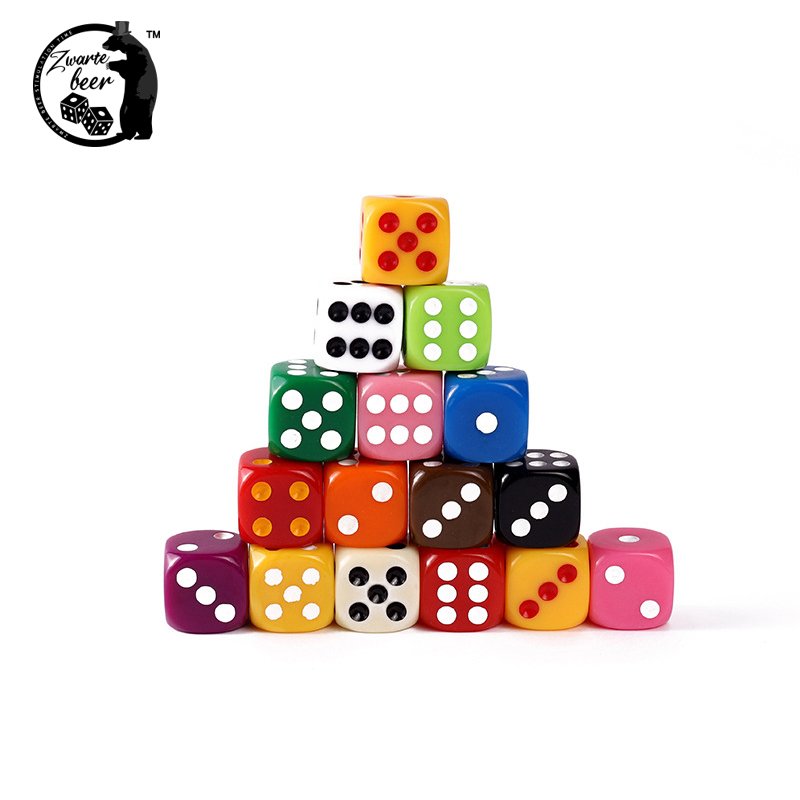custom D6 Solid color fillet dice 12/14/16/18/20mm resin dice games custom dice