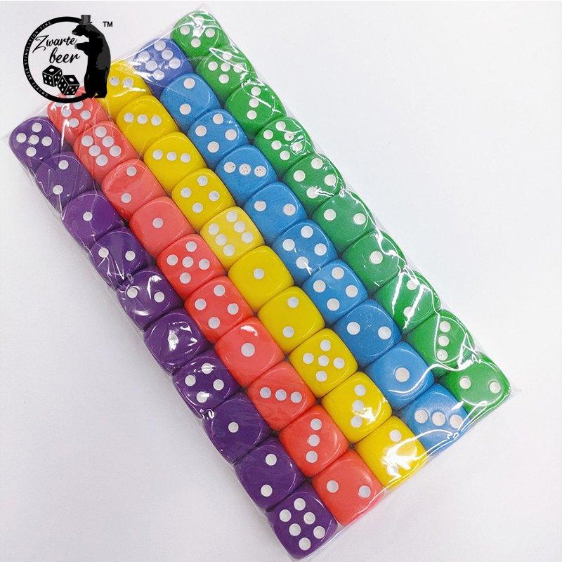 custom D6 Solid color fillet dice 12/14/16/18/20mm resin dice games custom dice
