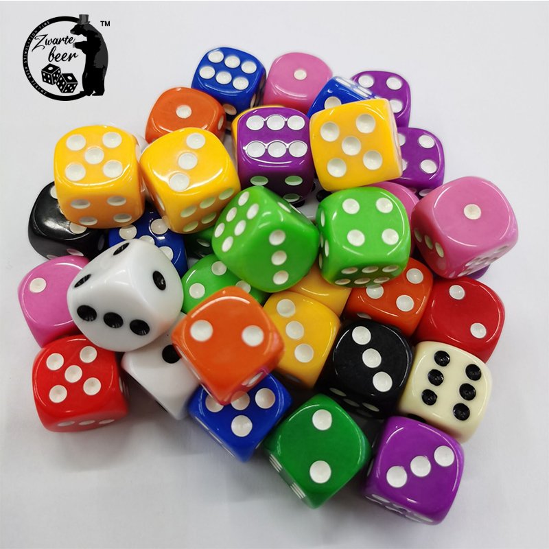 custom D6 Solid color fillet dice 12/14/16/18/20mm resin dice games custom dice