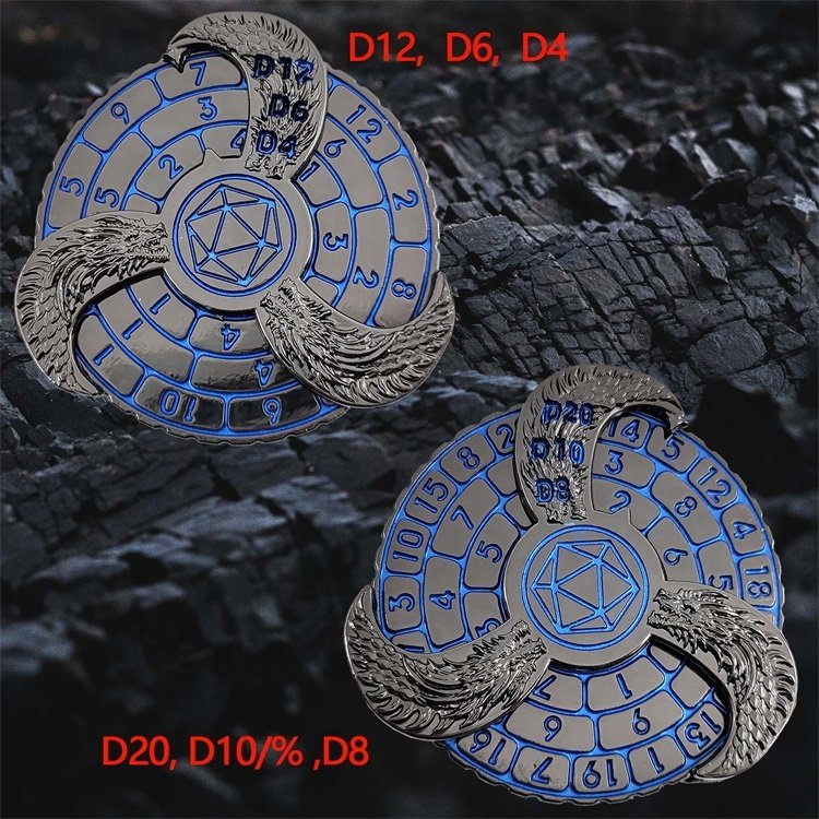Unique Stress Relief Toy Dungeons and Dragons Fidget-Spinner Metal Roulette Dice