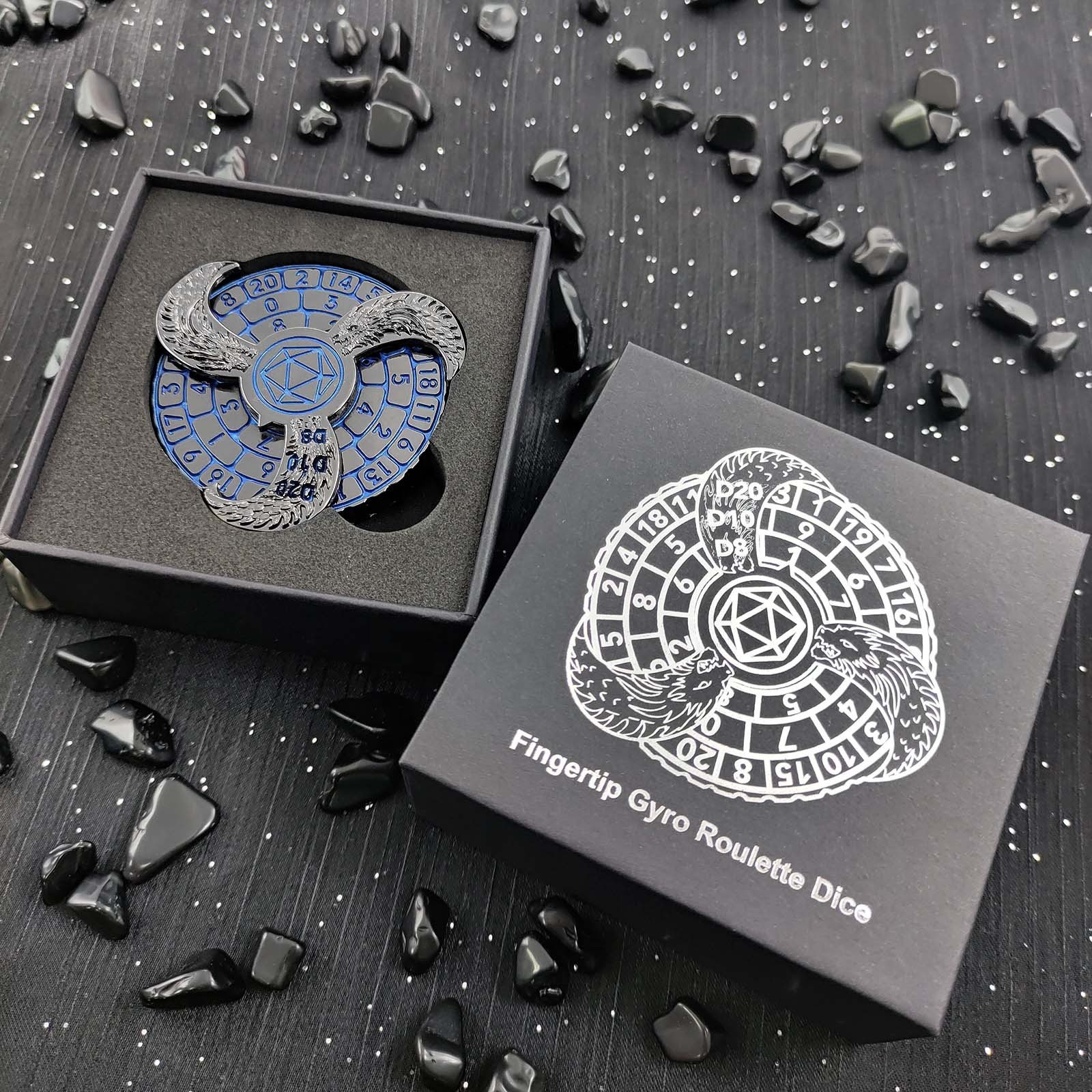 Unique Stress Relief Toy Dungeons and Dragons Fidget-Spinner Metal Roulette Dice