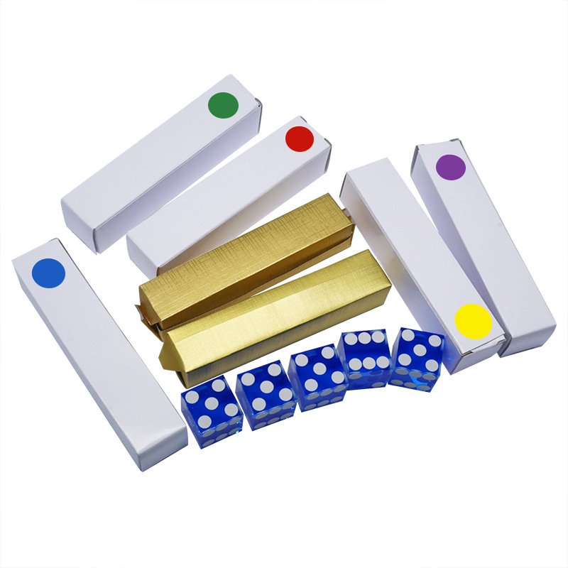 19mm precision dice right angle acrylic dice transparent set color dice custom logo casino game desktop accessories