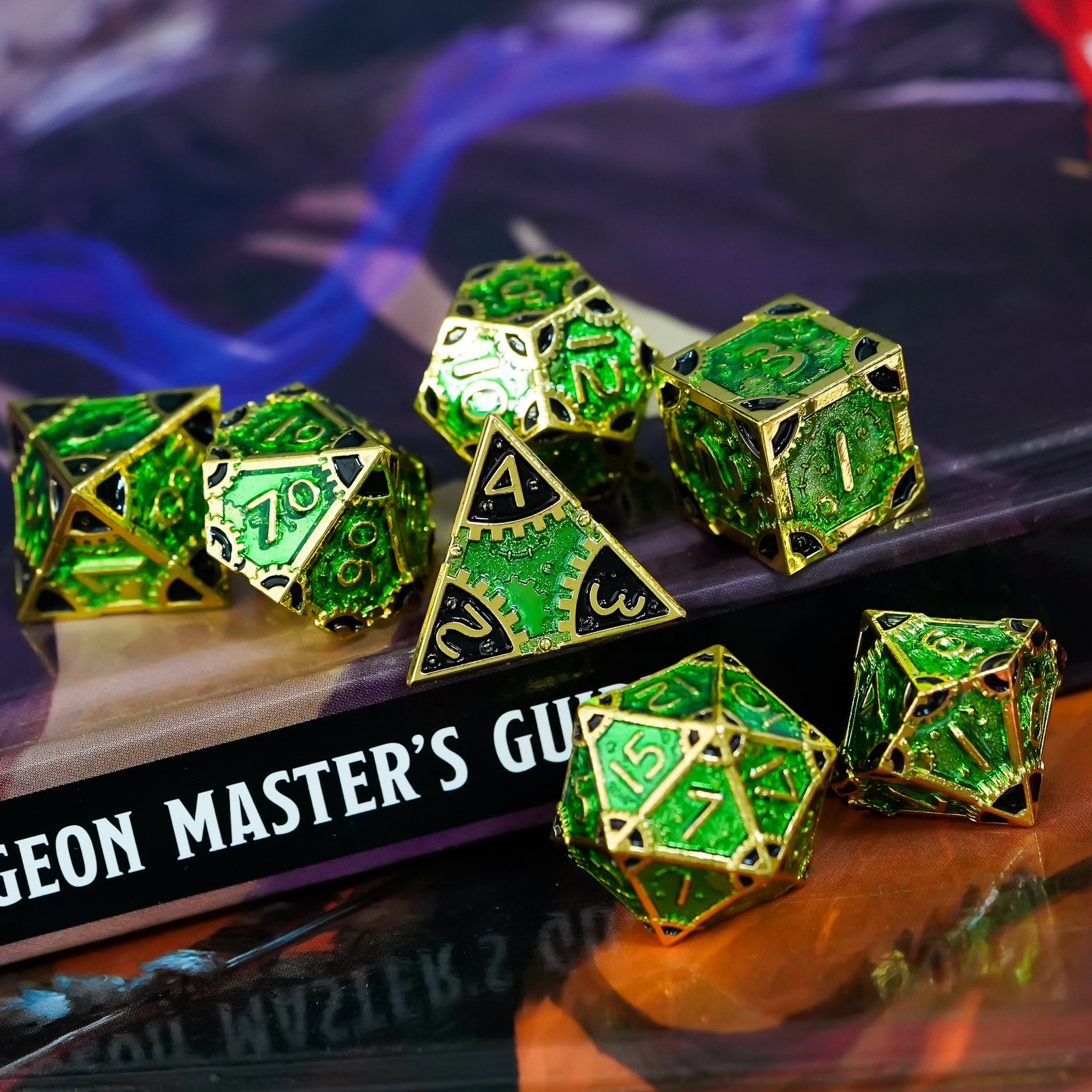 Udixi Metal Polyhedral RPG Board or Card Games Dungeons and Dragons High Quality Dice Set