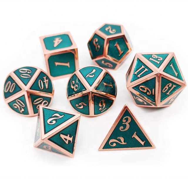 Custom D20 Metal Polyhedral Dice Set Professional Manufactured Dice for DND Dungeons Dragons Game with Custom Logo