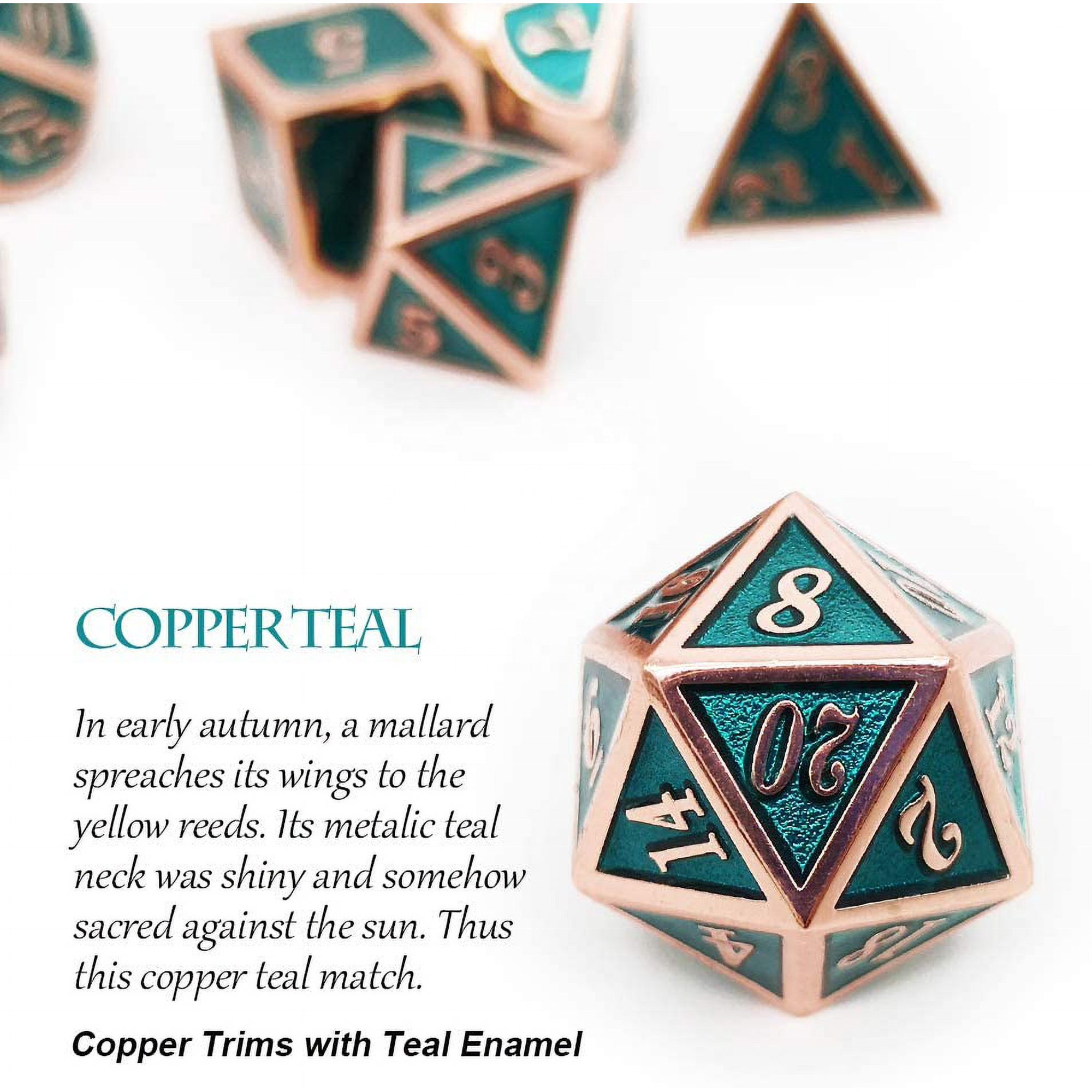 Custom D20 Metal Polyhedral Dice Set Professional Manufactured Dice for DND Dungeons Dragons Game with Custom Logo