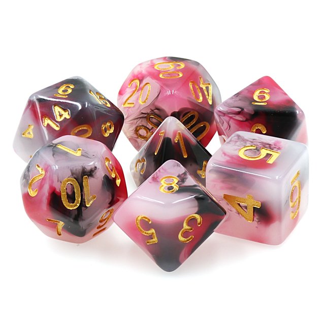 Wholesale 7pcs Set Polyhedral DND D&d Jade Resin Dice Custom Logo D20 Shape for Outdoor Entertainment Board Games