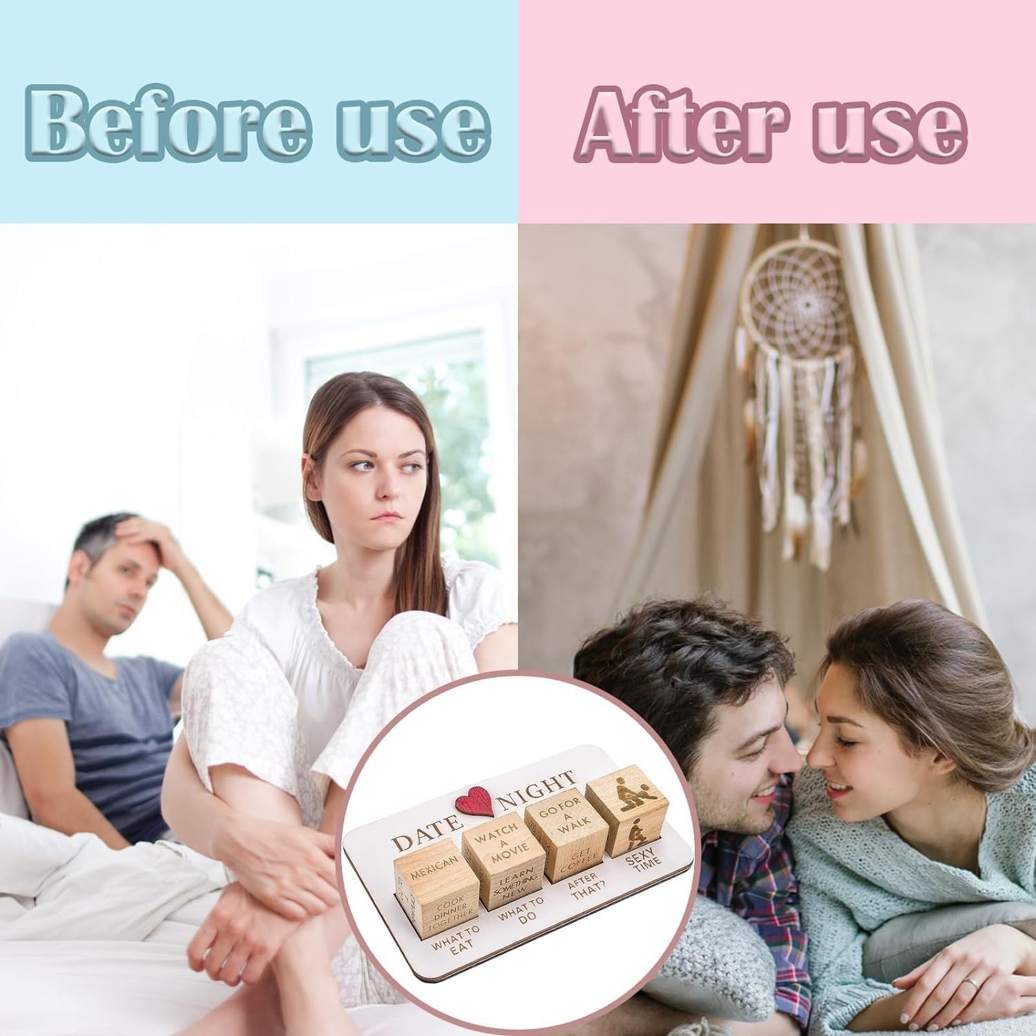 Date Night Dice for Couples Fun Night Dating Decision Dice Wooden Couple Dating Fun Dice Sex Toys