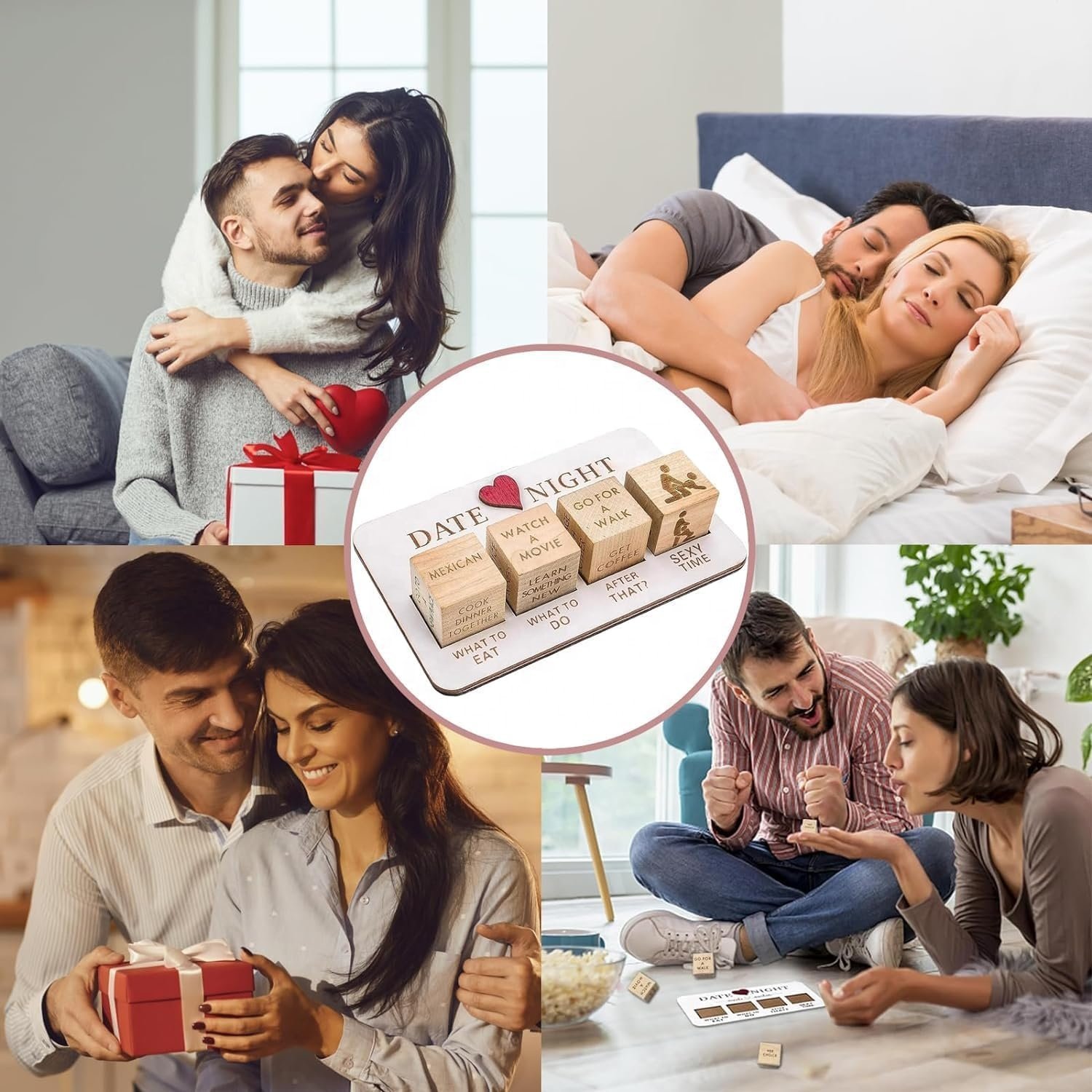 Date Night Dice for Couples Fun Night Dating Decision Dice Wooden Couple Dating Fun Dice Sex Toys