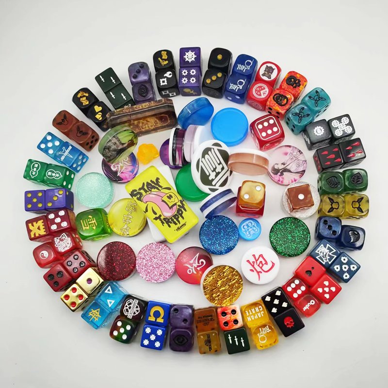 custom dice set custom dice d6 standard d6 diceboard game board game custom logo transparent resin transparent resin