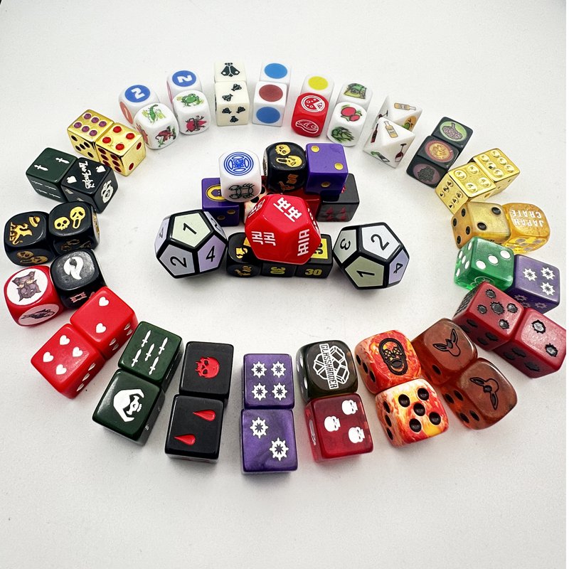 custom dice set custom dice d6 standard d6 diceboard game board game custom logo transparent resin transparent resin
