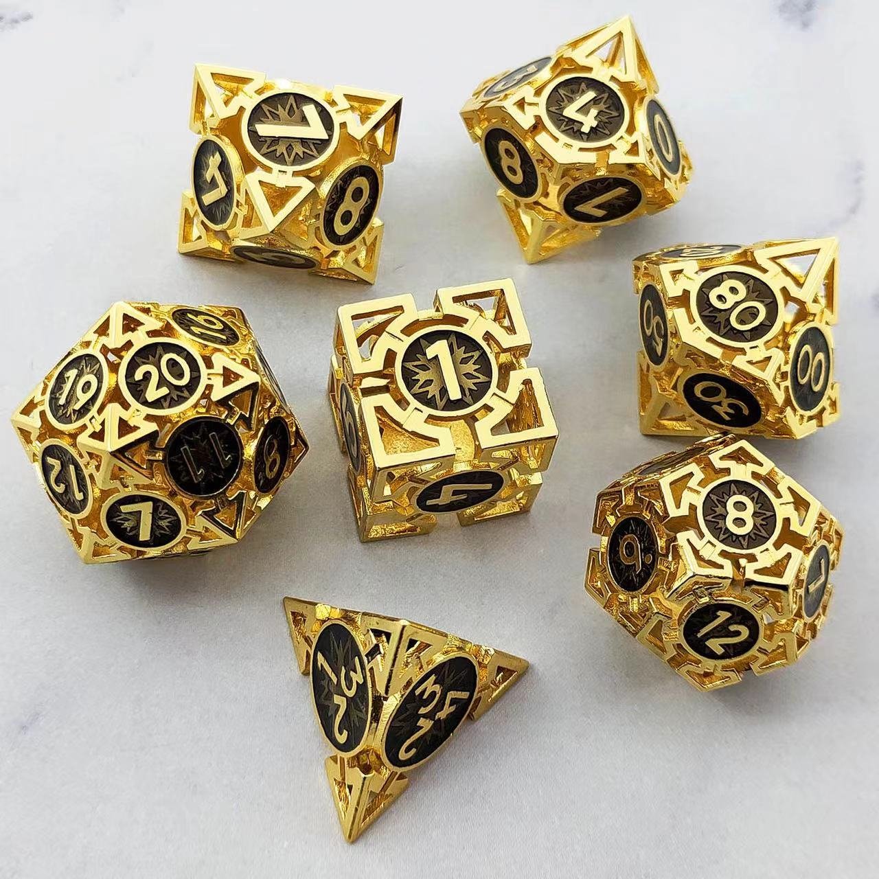 Wholesale 20mm Metal D20 Hollow Dice Cup Custom Logo for DND RPG & Pathfinder Role-Playing Games