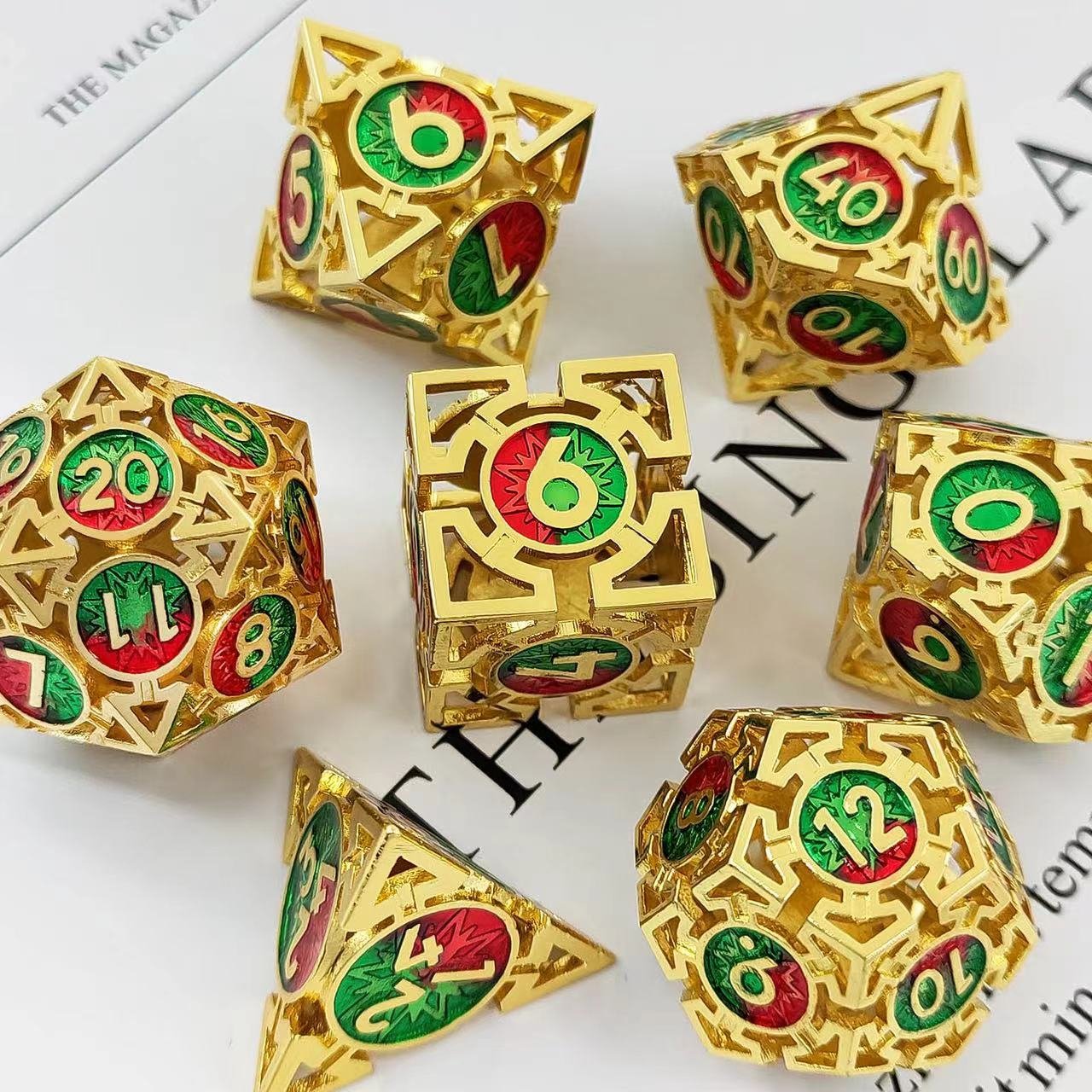 Wholesale 20mm Metal D20 Hollow Dice Cup Custom Logo for DND RPG & Pathfinder Role-Playing Games