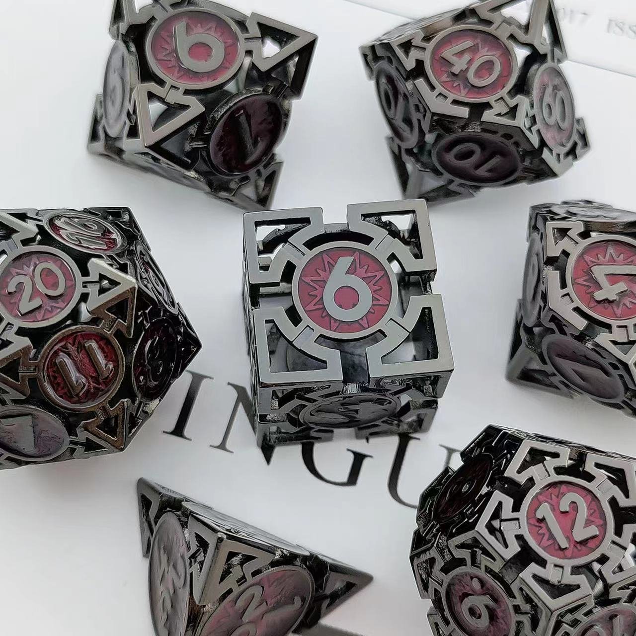 Wholesale 20mm Metal D20 Hollow Dice Cup Custom Logo for DND RPG & Pathfinder Role-Playing Games