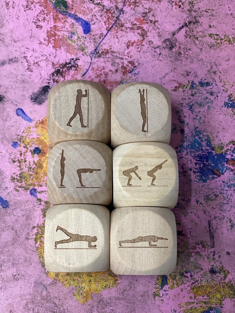 OEM 30MM Blank Round Wooden Dice Printed Laser Engraved Coated Wood Cubes polyhedral Dices Set