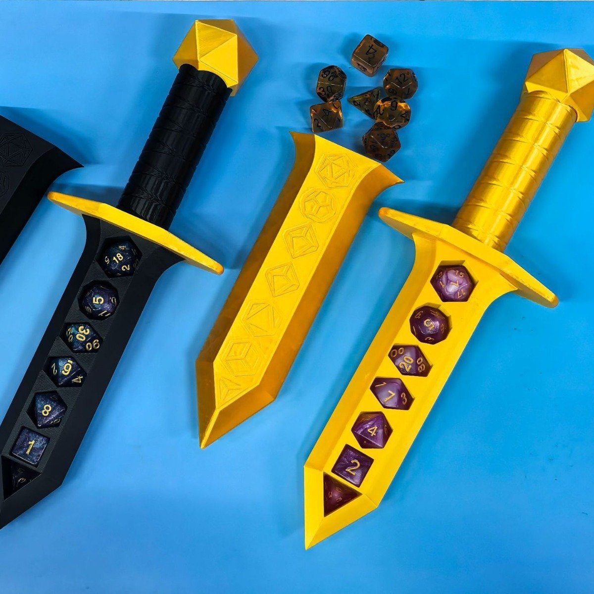 Wowei Personalized DND Scabbard Dice Box Dagger for Customizable RPG Storage Toy