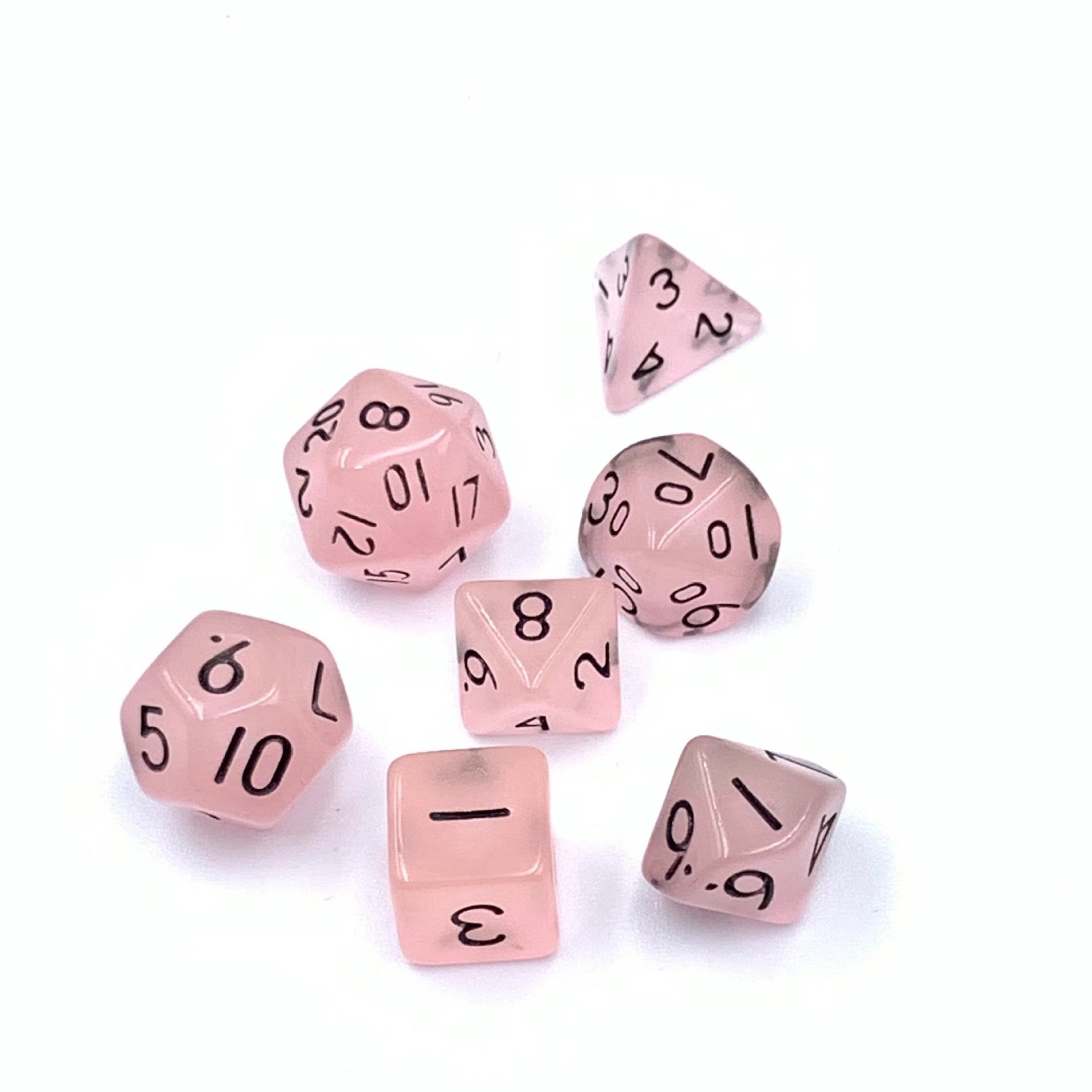 New Custom acrylic digital logo printed d4 d6 d20 mini miniature dice set polyhedron games dice tray For Role Playing Games