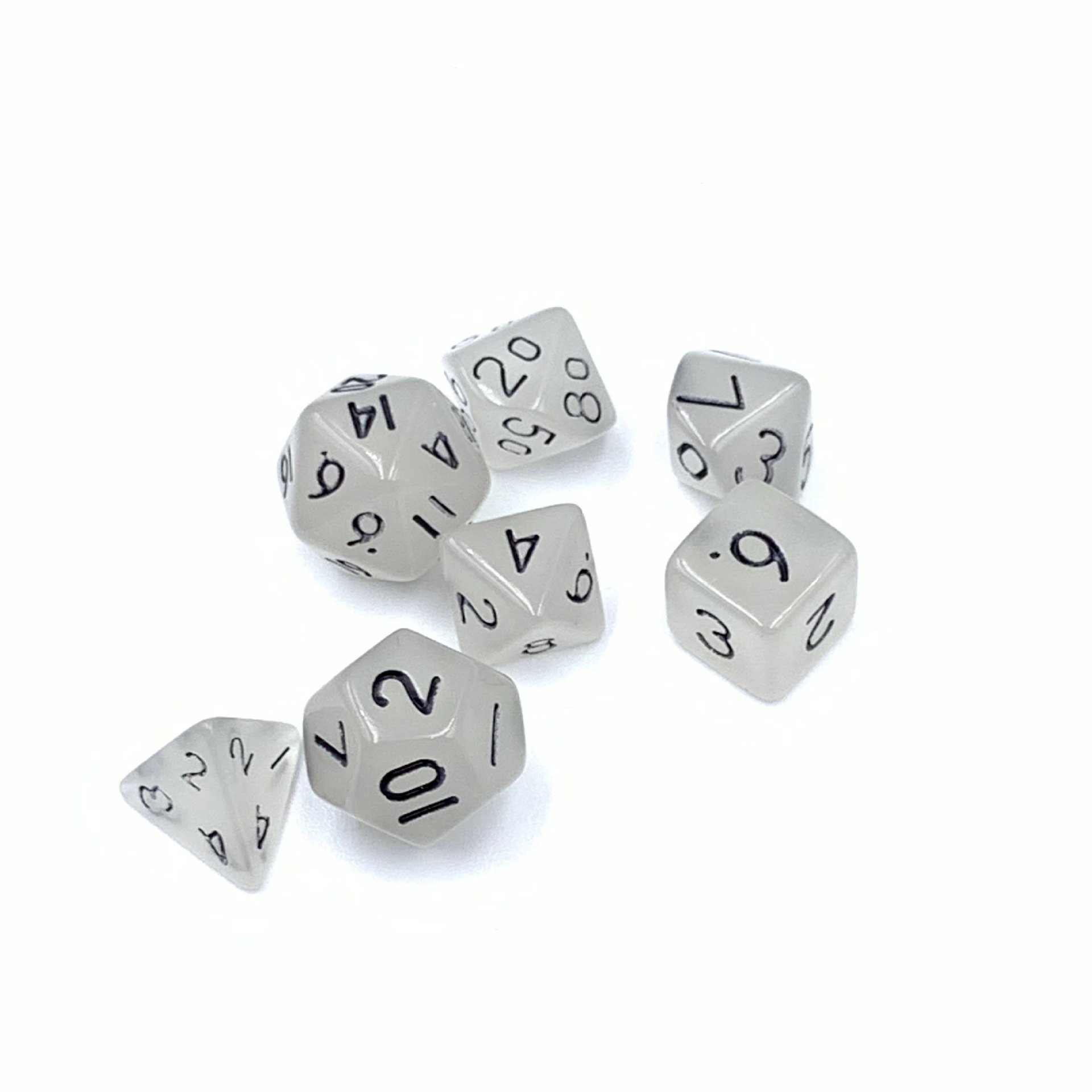 New Custom acrylic digital logo printed d4 d6 d20 mini miniature dice set polyhedron games dice tray For Role Playing Games