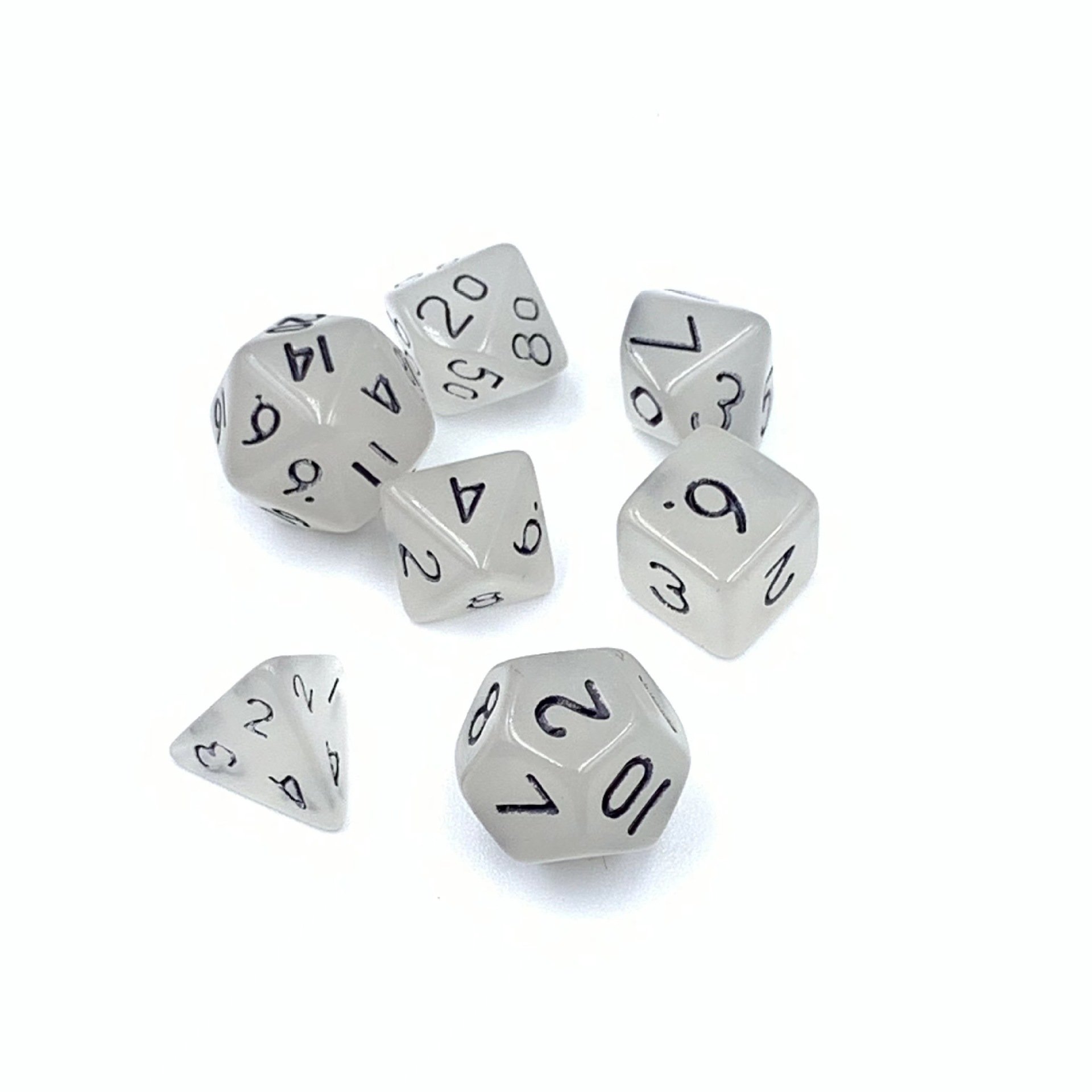 New Custom acrylic digital logo printed d4 d6 d20 mini miniature dice set polyhedron games dice tray For Role Playing Games