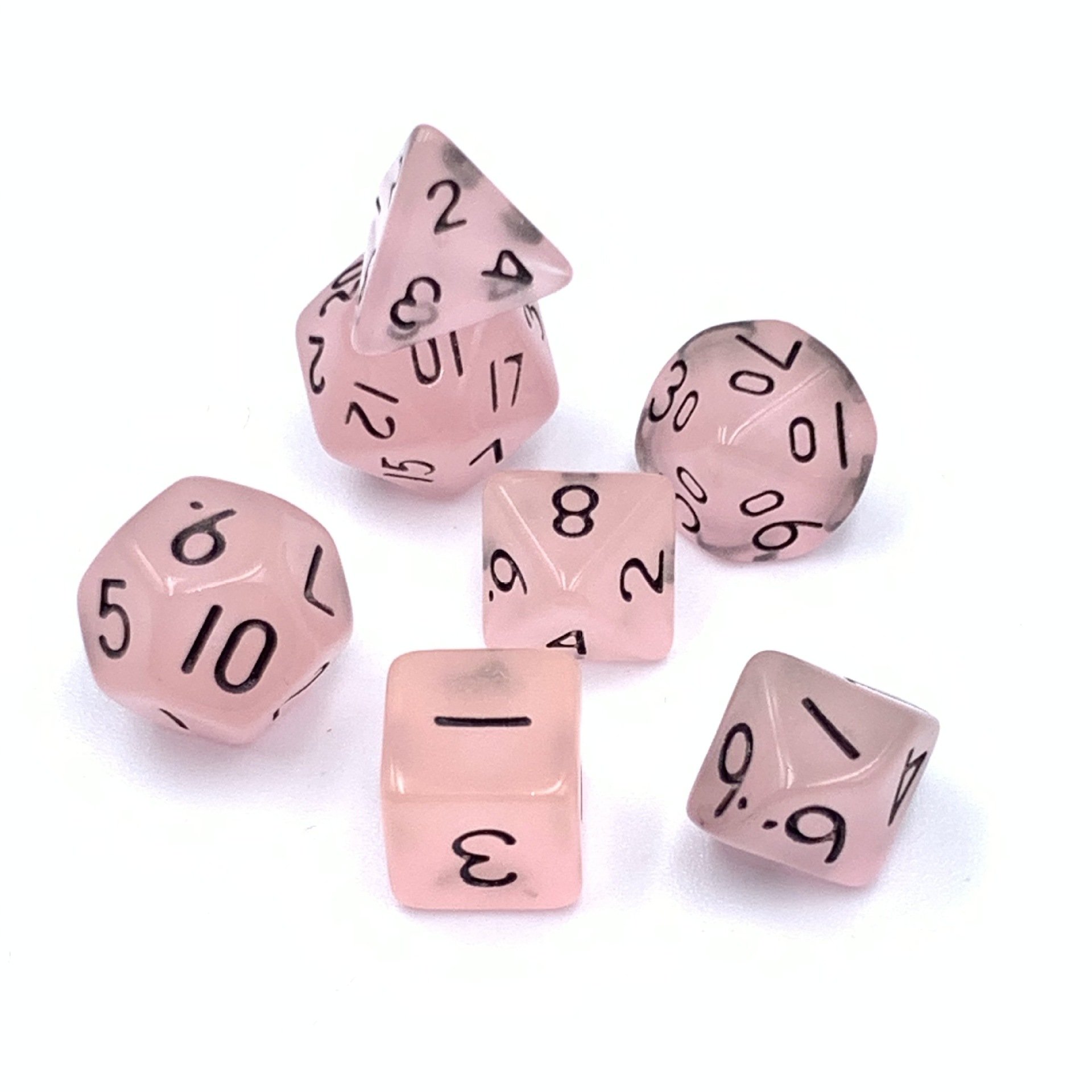 New Custom acrylic digital logo printed d4 d6 d20 mini miniature dice set polyhedron games dice tray For Role Playing Games