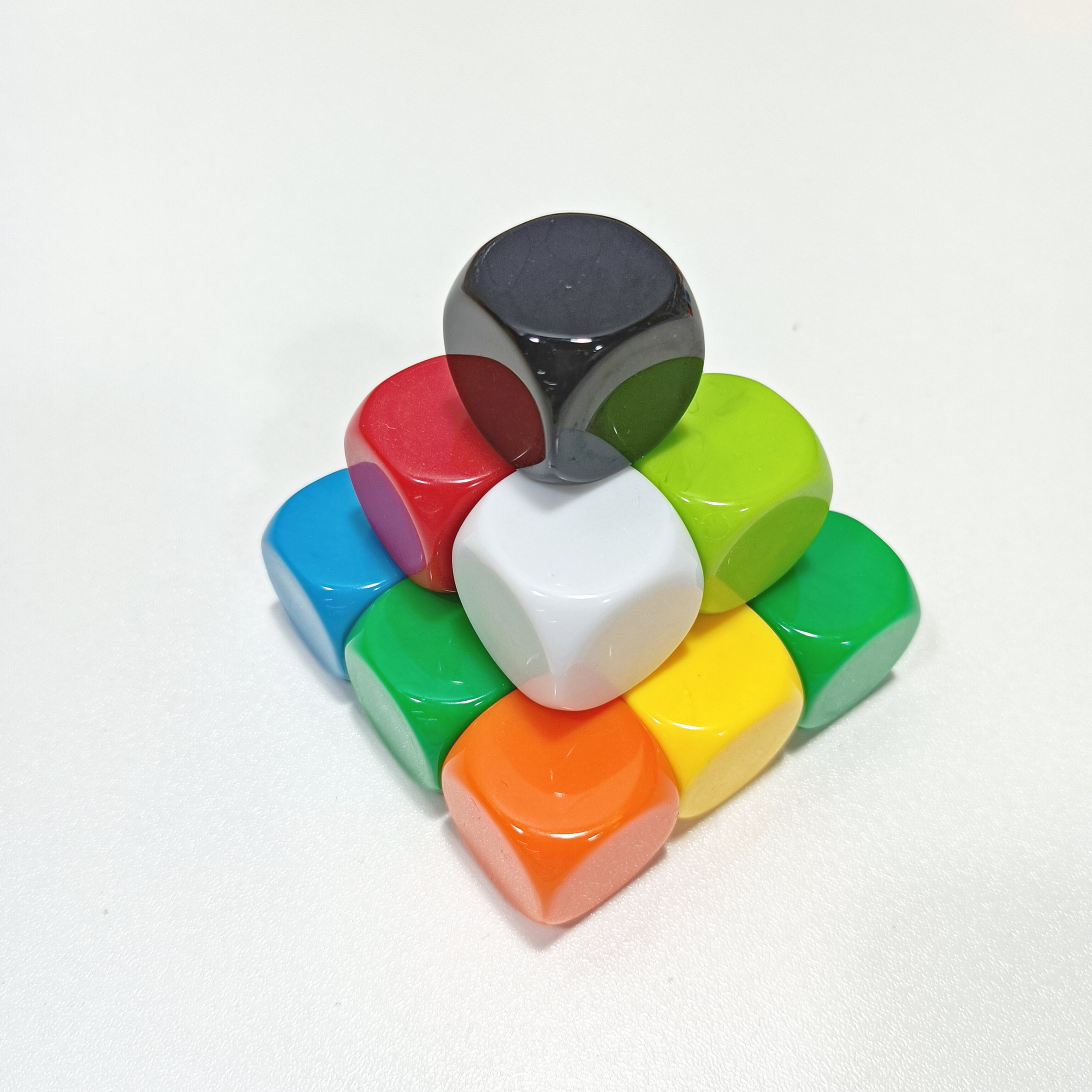 Acrylic 25mm 22mm 20mm 18mm 16mm 14mm D6 Blank Cube Polyhedral In Various Colors Custom Board Game Accessories Components