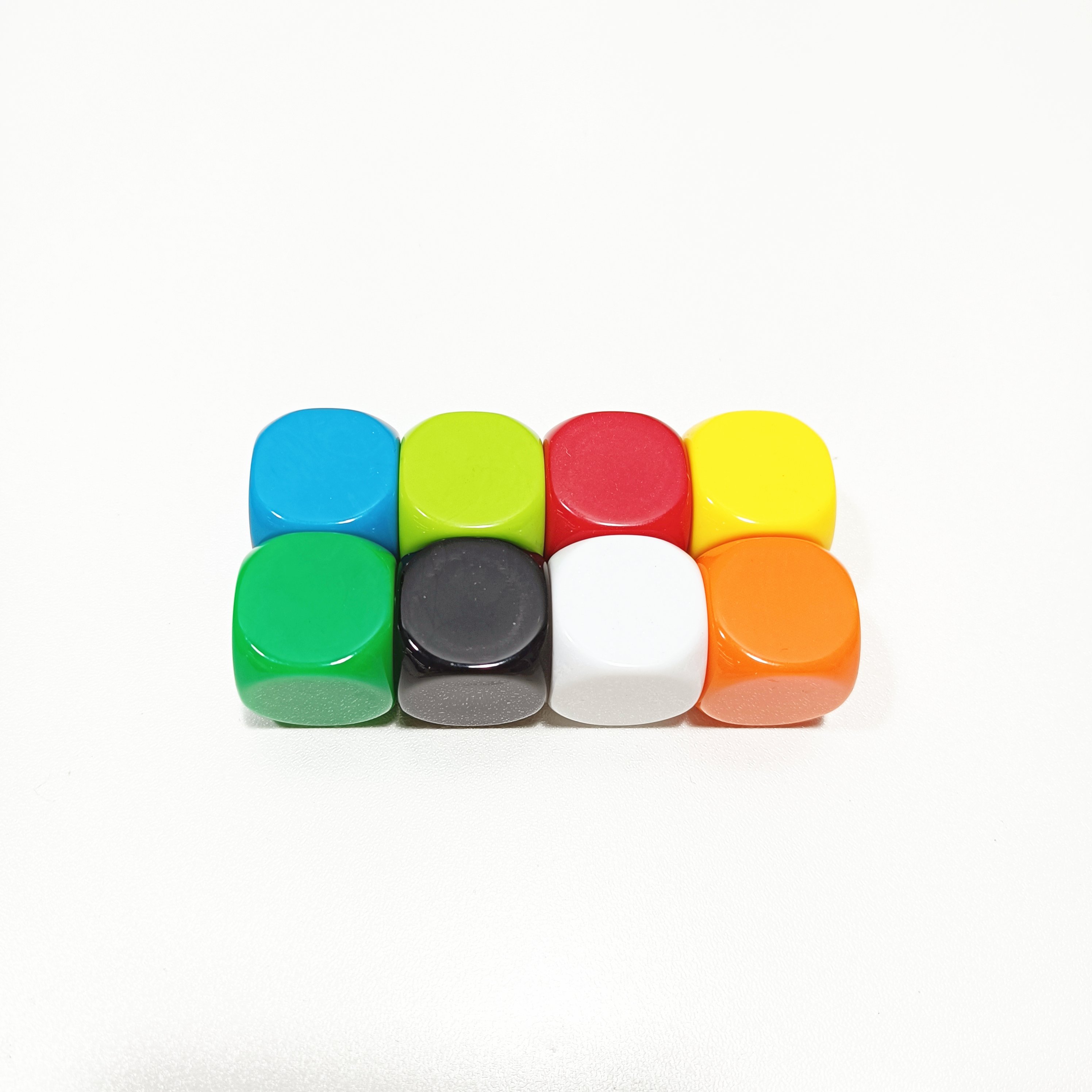 Acrylic 25mm 22mm 20mm 18mm 16mm 14mm D6 Blank Cube Polyhedral In Various Colors Custom Board Game Accessories Components