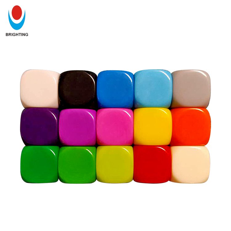 Acrylic 25mm 22mm 20mm 18mm 16mm 14mm D6 Blank Cube Polyhedral In Various Colors Custom Board Game Accessories Components