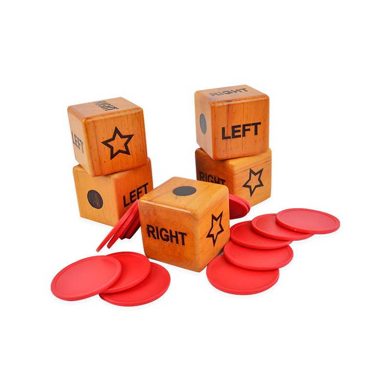 Wooden Dice yard game set silk screen custom logo for family