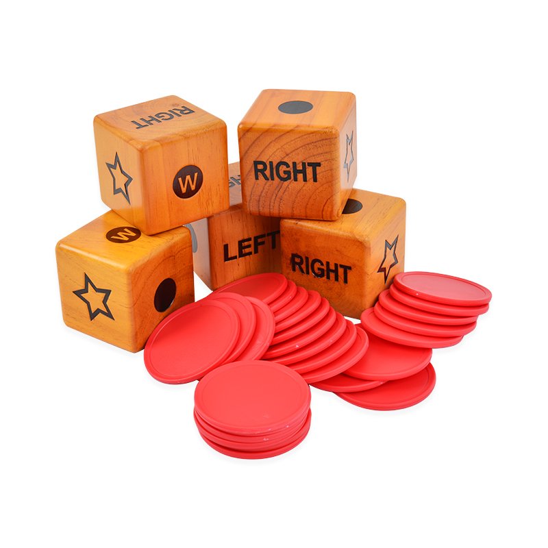 Wooden Dice yard game set silk screen custom logo for family