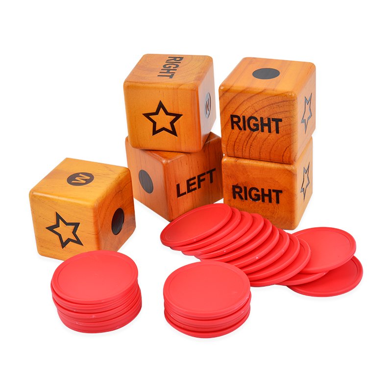 Wooden Dice yard game set silk screen custom logo for family