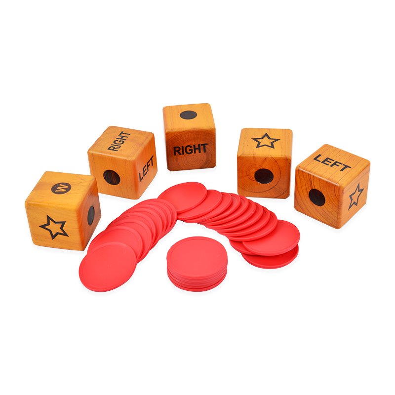 Wooden Dice yard game set silk screen custom logo for family