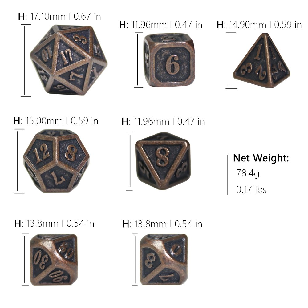 Metal Dice Set Mini Size D4-D20 for Board Games Dragon Rpg Dados Jogos Dnd with Bag As Christmas Birthday Gift