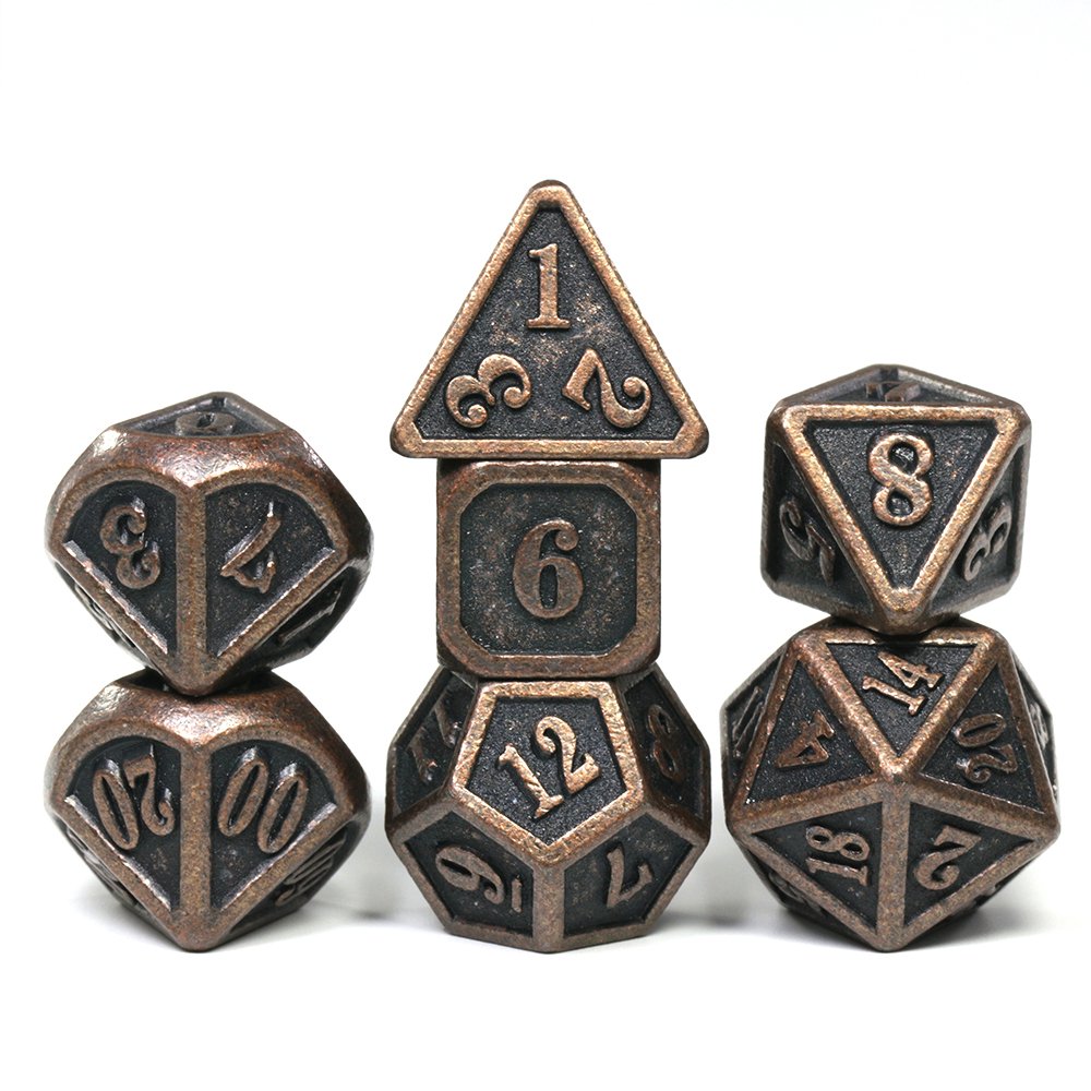 Metal Dice Set Mini Size D4-D20 for Board Games Dragon Rpg Dados Jogos Dnd with Bag As Christmas Birthday Gift