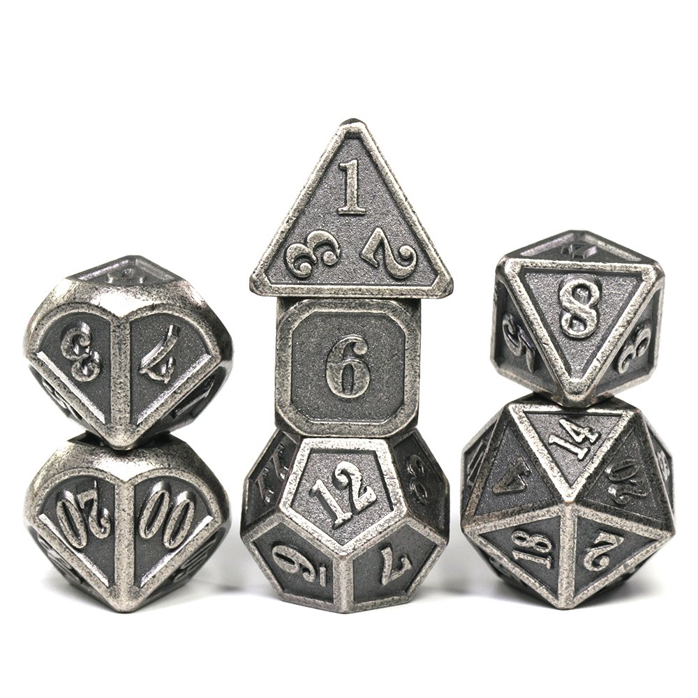 Metal Dice Set Mini Size D4-D20 for Board Games Dragon Rpg Dados Jogos Dnd with Bag As Christmas Birthday Gift