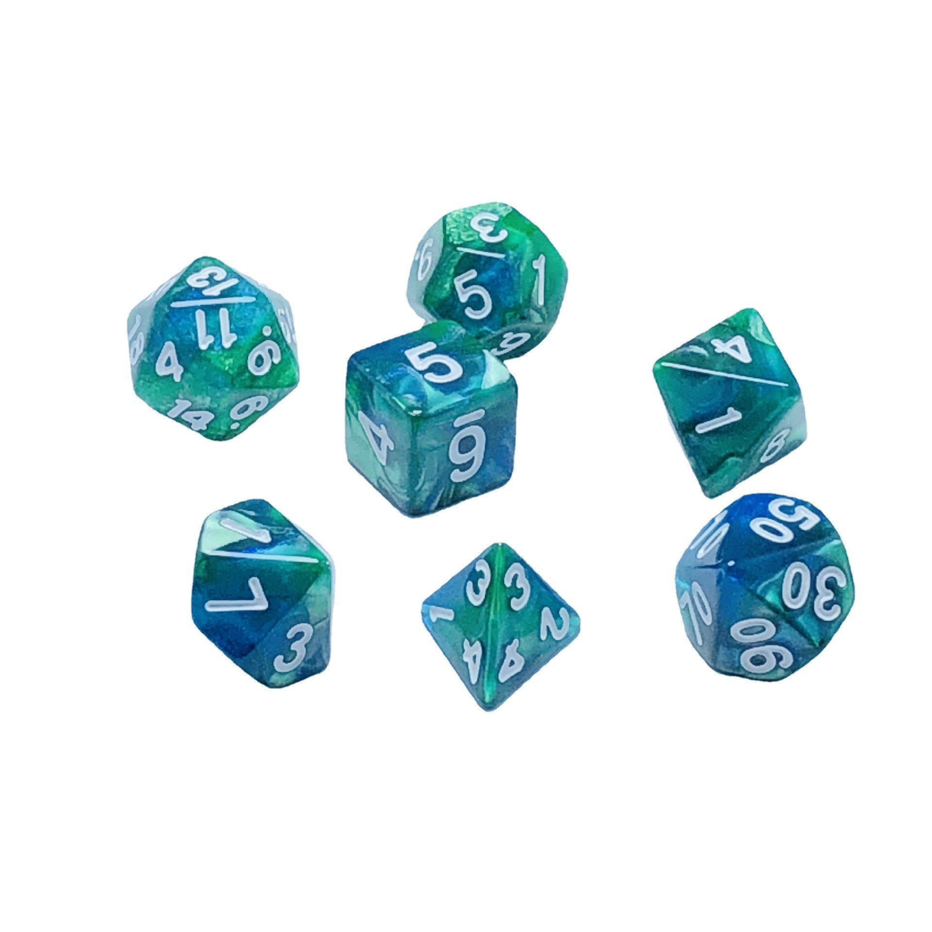 Factory wholesale Pearl d&d Polyhedral Dice Set, dungeons and dragons Table Games dnd Acrylic Dice