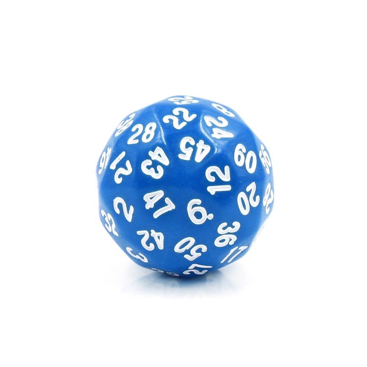 HS Dice 36mm 60 face Game Dice For Dungeons & Dragons Polyhedral D60 Multi Sided Acrylic Dice gift for TRPG game lovers