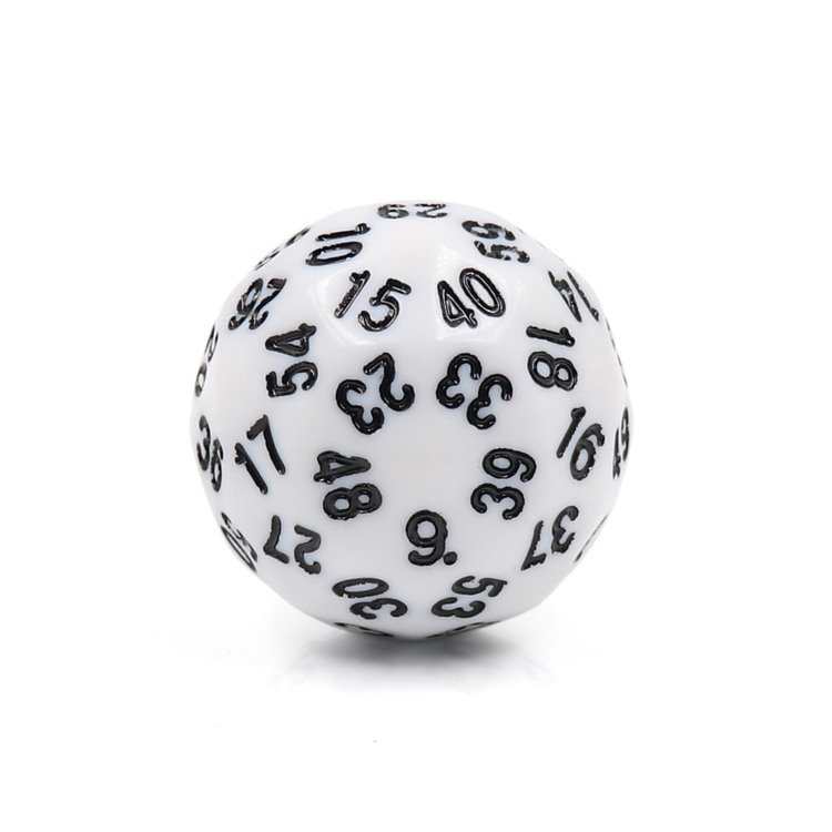 HS Dice 36mm 60 face Game Dice For Dungeons & Dragons Polyhedral D60 Multi Sided Acrylic Dice gift for TRPG game lovers