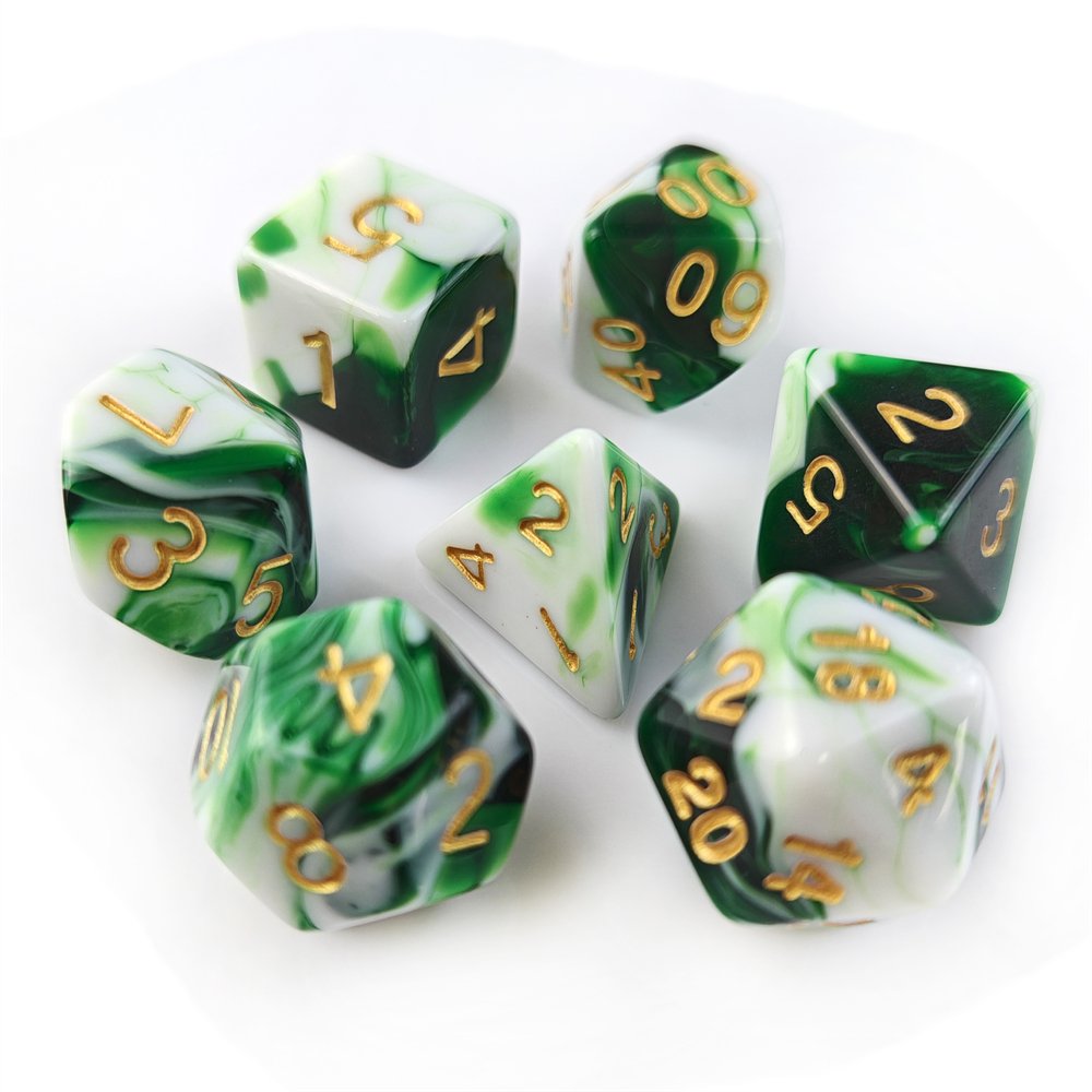 Plastic Polyhedral Blend Color Game Dice for DND Role Playing Board Game DND RPG Acrylic Dice Set