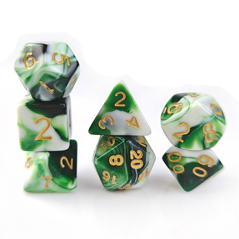 Plastic Polyhedral Blend Color Game Dice for DND Role Playing Board Game DND RPG Acrylic Dice Set