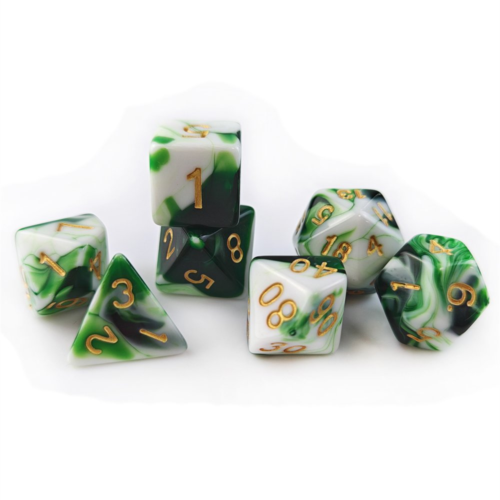 Plastic Polyhedral Blend Color Game Dice for DND Role Playing Board Game DND RPG Acrylic Dice Set