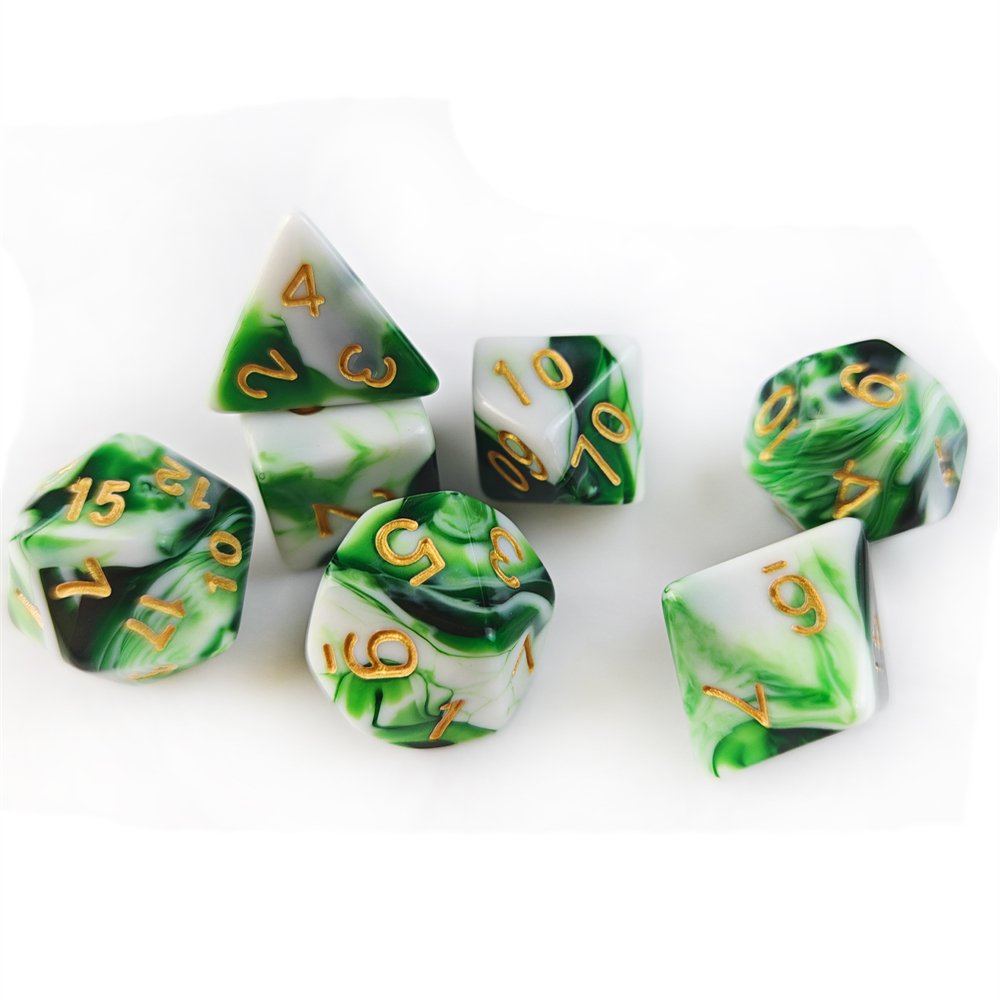 Plastic Polyhedral Blend Color Game Dice for DND Role Playing Board Game DND RPG Acrylic Dice Set