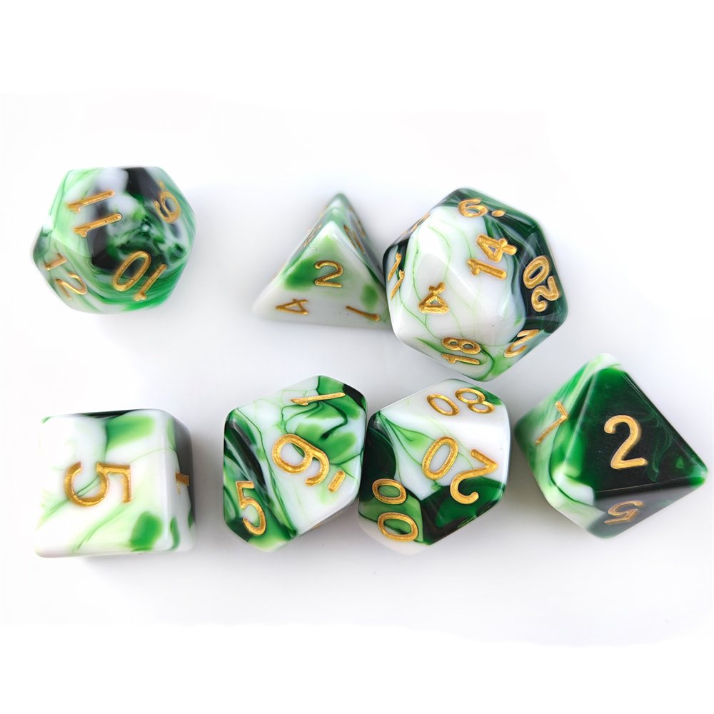 Plastic Polyhedral Blend Color Game Dice for DND Role Playing Board Game DND RPG Acrylic Dice Set