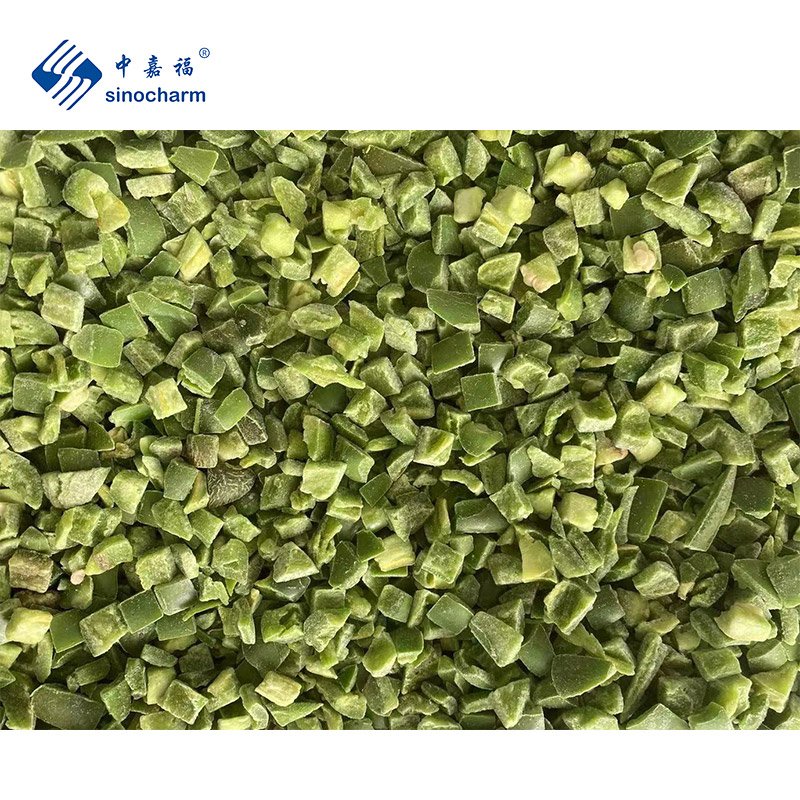 Sinocharm Wholesale Price IQF Jalapeno Pepper Packaging 10mm Dice Frozen Green Jalapeno with BRC-A Approved