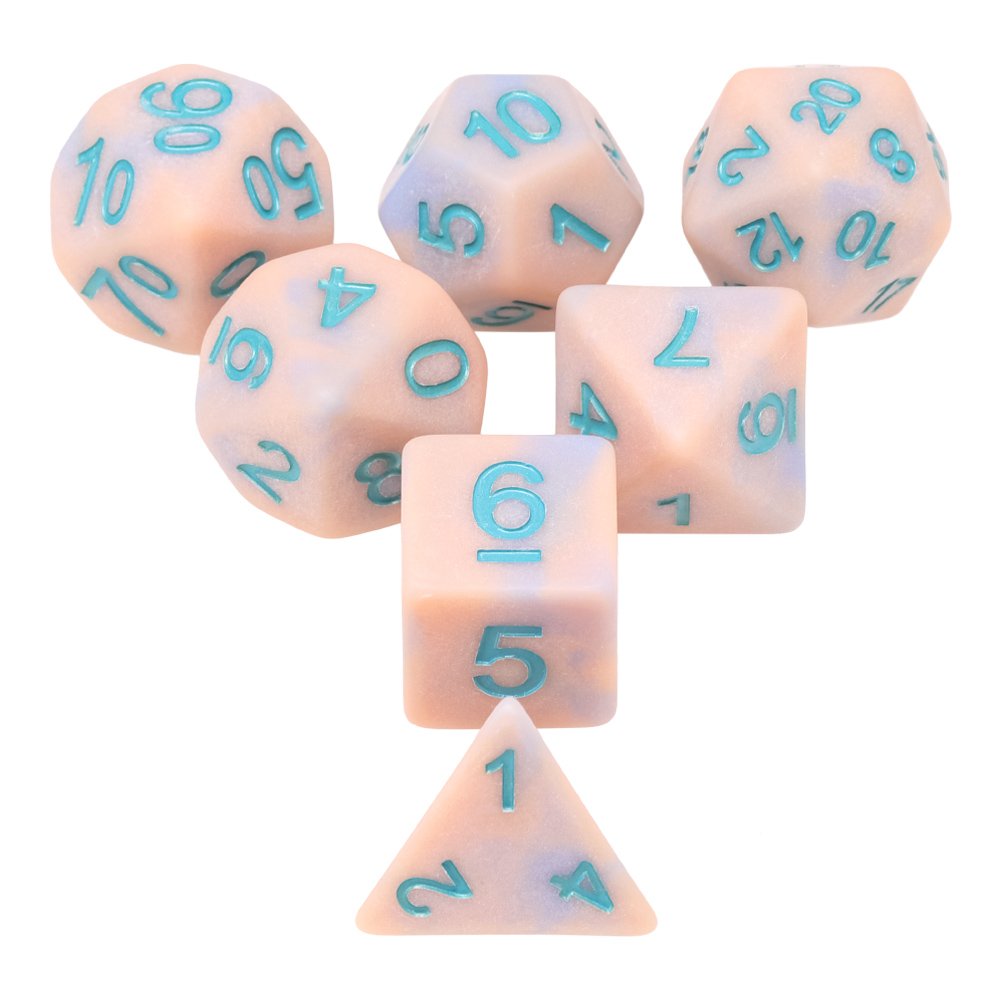 Dungeons and Dragons Solid Polyhedral Resin DND RPG Colorful 7pcs Per Set Style For Board Game