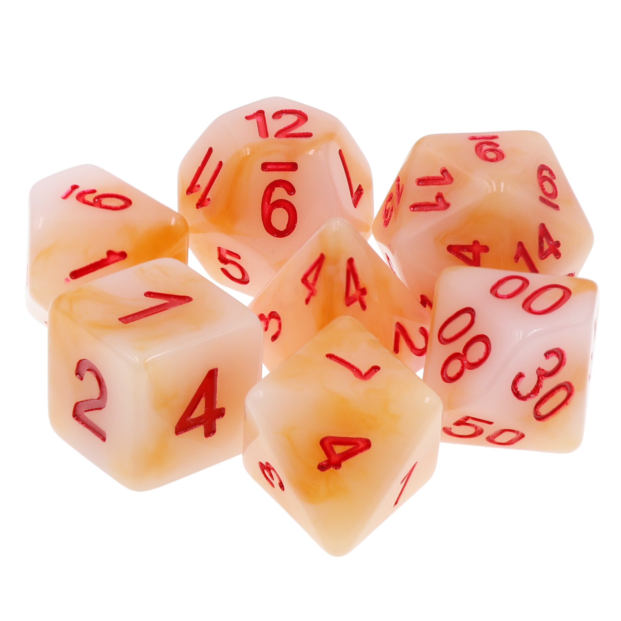 7pcs per set dice polyhedral DND d&d Jade color Resin wholesale dice For Outdoor Entertainment Games
