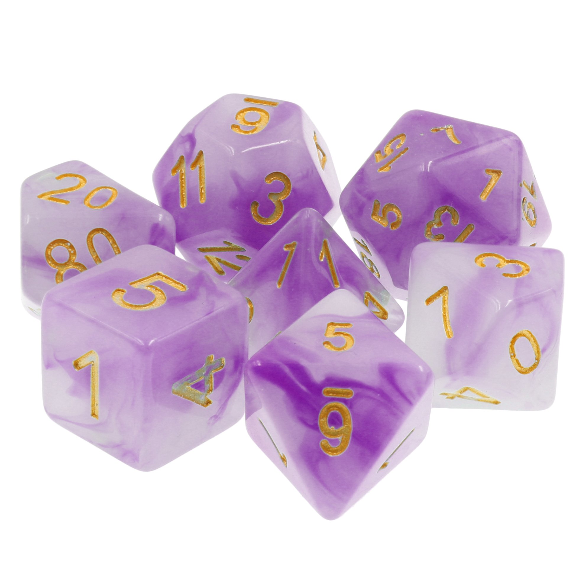 7pcs per set dice polyhedral DND d&d Jade color Resin wholesale dice For Outdoor Entertainment Games