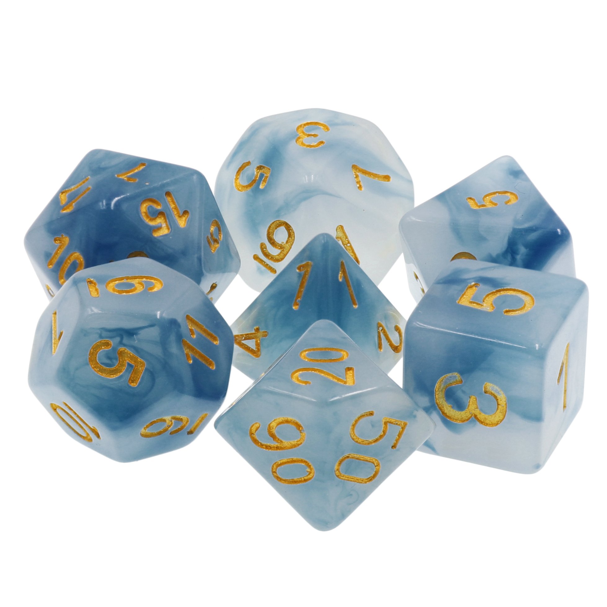 7pcs per set dice polyhedral DND d&d Jade color Resin wholesale dice For Outdoor Entertainment Games