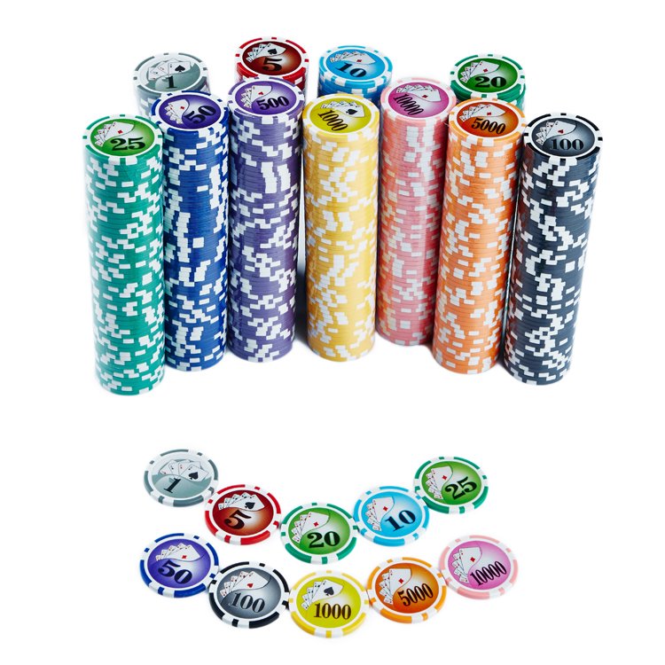 Factory supply ABS Plastic 40mm Quality 14g Clay Casino Luxury Gambling Custom Logo Printed Poker Chips